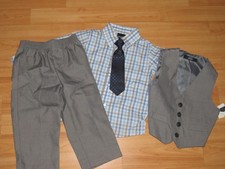 Brand New NAUTICA Boy's 18 Months 4 Piece Dressy Outfit Pants Tie Shirt Vest