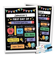 Double Sided First And Last Day Of School Chalkboard Sign With Chalk New 14 X 11