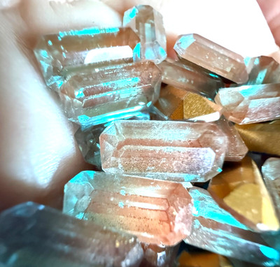 Vintage Loose Saphiret Stones 6mm by 12mm, Pointed Back, Price per Stone A2