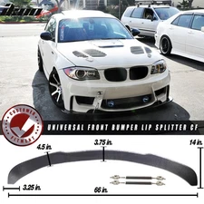 Universal Front Bumper Lip Splitter Spoiler Carbon Fiber CF 66 x 14 Inch