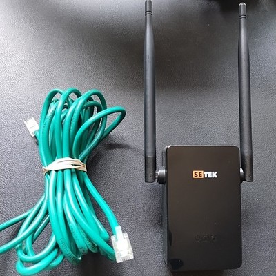 SE Tek Wifi Extender 300Mbps Wireless Repeater Unit With Ethernet Cable