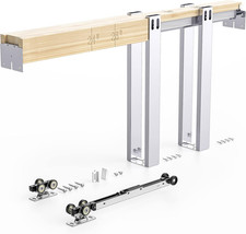 30X80In Pocket Door Frame Kit with Two-Way Soft Close Mechanism for 2X4 Studs Wa