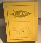 Yahtzee Vintage Bookshelf Edition Family Board Game Night Hasbro Tan Book Box