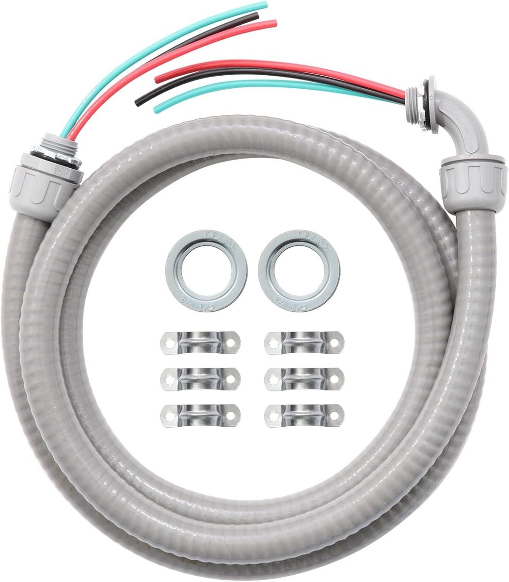 Flexible Non-Metallic Electrical Conduit Kit with 1 Straight and