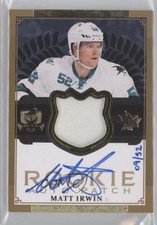 2013 Upper Deck The Cup Rookie Gold Patches/Auto 9/52 Matt Irwin Patch Auto 06ie