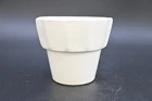 Vintage . Hull USA 41 Pottery Planter White Color Ruffled Rim Flower Pot #3