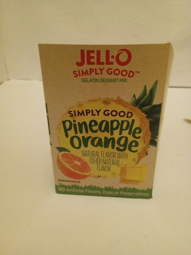 JELL-O Simply Good Pineapple Orange Gelatin Mix 3 Pack + Display - Collectible - Picture 3 of 5