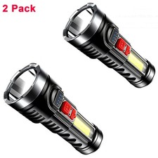 2X Super Bright 10000000LM Torch LED Flashlight USB Rechargeable Tactical Light