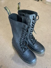 Dr Doc Martens 1b99 floral butterfly sod 14 eye hole black UK4 EU37 US6 11810