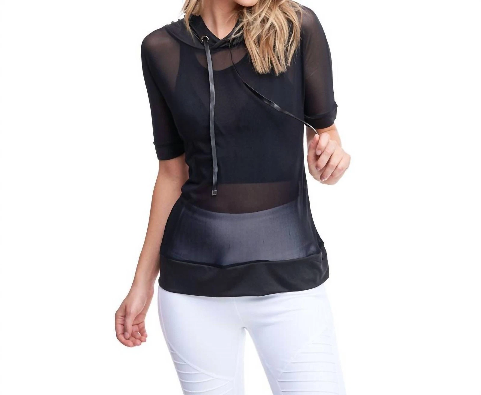Goldhaus Breeze Short-Sleeve Hoodie Black