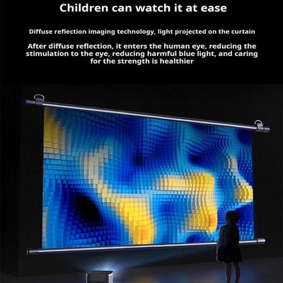 Portable Foldable Projector Screen 16:9 HD Home Cinema Theater 3D Movie 72INCH
