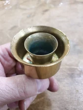 Vintage Baldwin Brass Candle Stick to Hurricane Glass Lamp Sconce Adapter Holder