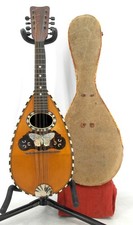 Antique Washburn Bowl Back Tater Bug Mandolin w Butterfly Inlay & Original Case