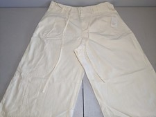 A New Day Pants Womens 14 Cream Wide Leg Pleated Tie Waist Stretch Trousers