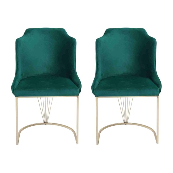 Designer GrüNer Esszimmerstuhl 2X StüHle Luxus Einsitzer Moderne Esszimmer-image