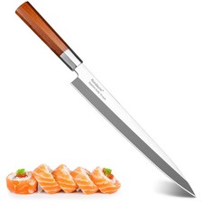 Sashimi Knife Yanagiba Sushi Knife 10 inch Japanese High Carbon Stainless Ste...