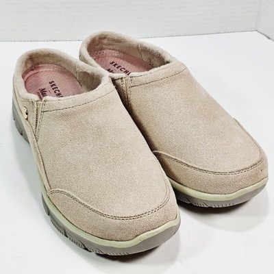 Skechers Womens 10.0 M Martha Stewart Mules Easy Going Comfy Feeling Beige 
