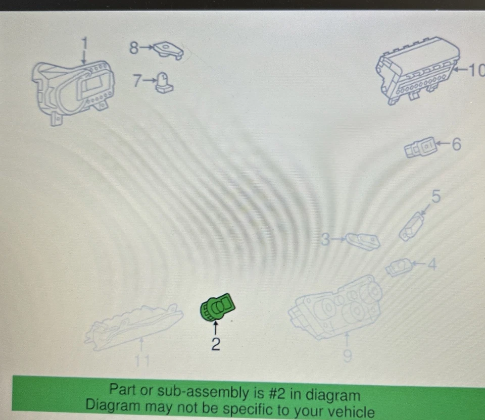 Interruptor de faros genuino GM 2012-2016 Chevy Sonic Trax Buick Encore 95297029 Foto 3 de 4