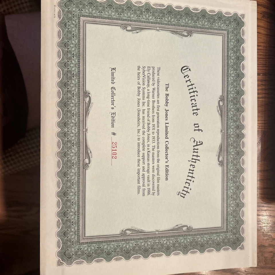 Bobby Jones "Cómo Juego al Golf" Sybervision Edición Limitada Coleccionista 1987 Foto 4 de 4