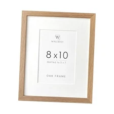 8x10 Picture Frame, Solid Oak Wood 8x10 Photo Frame 8x10 in - 1P Natural Oak