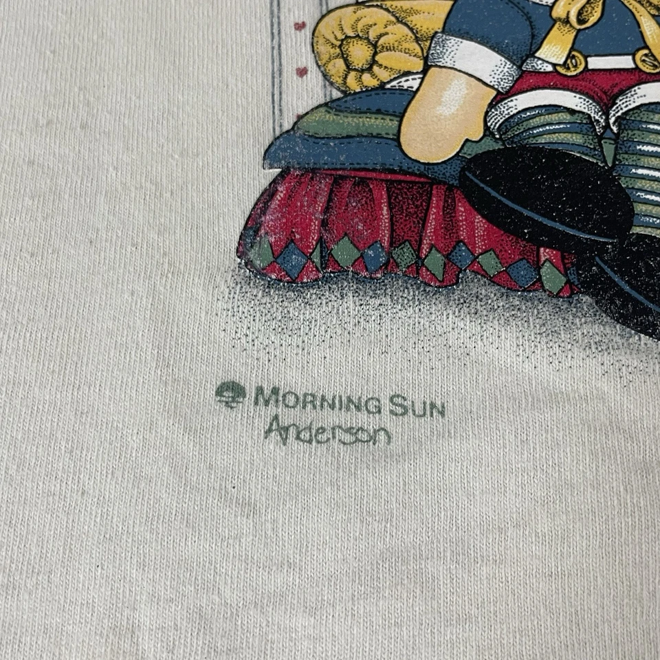 Vintage 90s Shirt Size 2X Raggedy Ann Doll Comfy Graphic USA Patriotic Flag 309 - Image 4 of 4