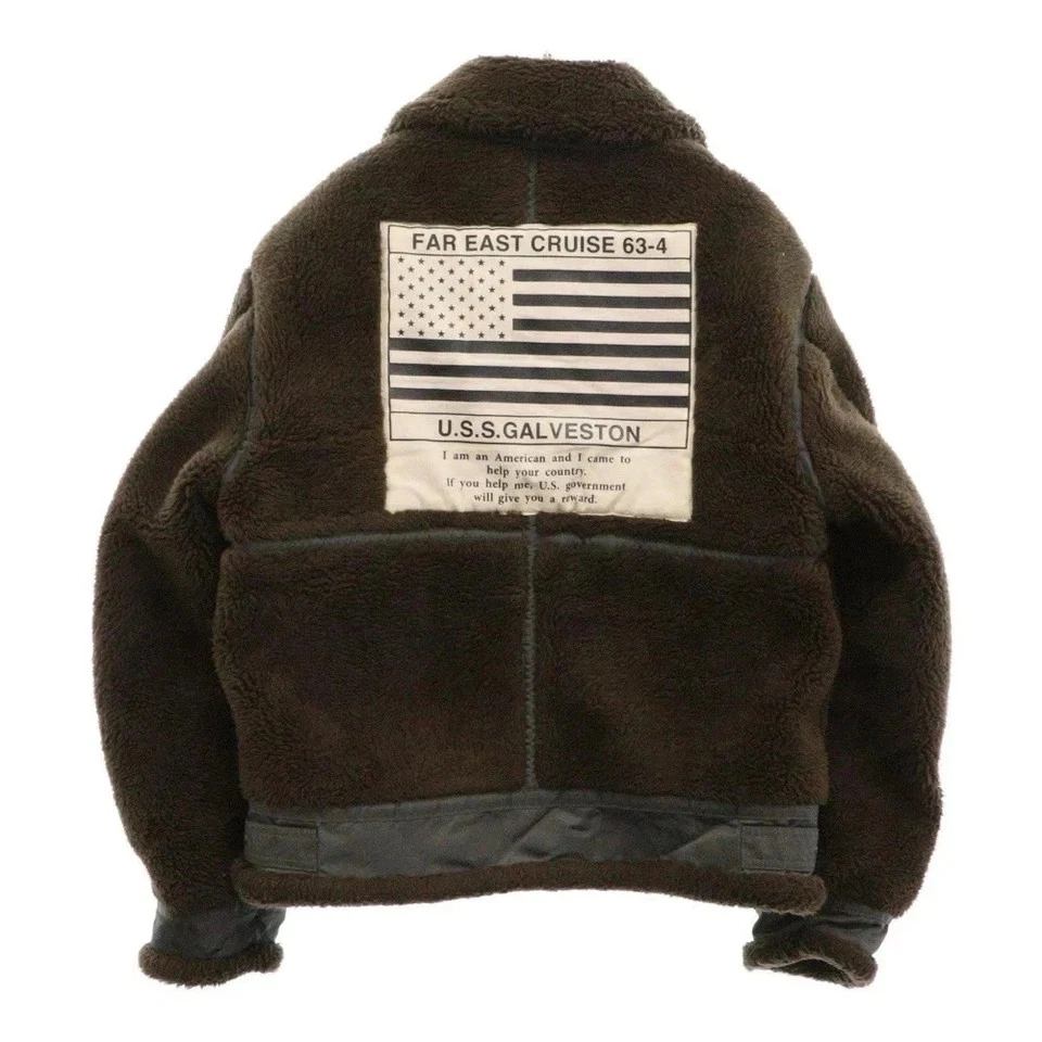 Avirex Retro B-3 TopGun Beige Bomber Flight Jacket-NEW - Image 4 of 4