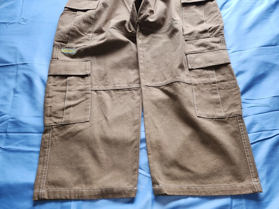 PANTALONES CARGO DOBLES EMPYRE LONA CAQUI ULTRA SUELTOS HOMBRE TALLA 38/30 ESTÁ USADO Foto 2 de 4