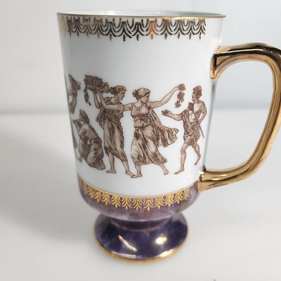 Vintage Royal Crown Greek Classic 55/1532 Lustreware Footed Cup/Mug