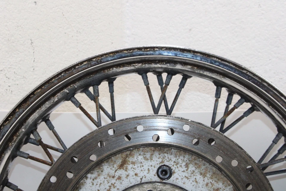 98-03 HONDA SHADOW ACE 750 VT750CD DELUXE OEM FRONT WHEEL RIM - Image 3 of 4