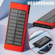 9000000mAh Solar Power Bank Portable Charger Battery Pack for Outdoor Camping US