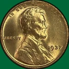 1937 Lincoln Wheat Cent Brilliant Uncirculated BU Coin #35103