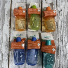 Lot of 6 Evenflo Classic 4oz Baby Bottles Slow Flow 0-3M BPA Free New