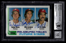 BOB DERNIER VIRGIL DAVIS SIGNED 1982 TOPPS ROOKIE CARD #231 BECKETT 10 AUTOGRAPH