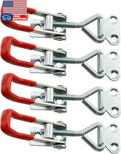 4PCS Latch Catch Cabinet Boxes Handle Toggle Lock Clamp Hasp Silver 4001