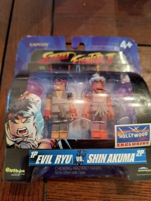 Street Fighter MiniMates EVIL RYU vs SHIN AKUMA Hollywood Video EXCLUSIVE 2005