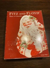 Fitz and Floyd Town And Country Santa Claus Canape Cookie Plate Christmas