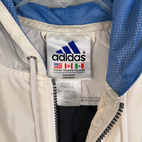 Vintage Adidas Jacket Mens XL Colorblock Full Zip Hooded Anorak Windbreaker 90s - Picture 11 of 16