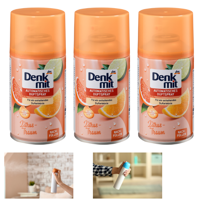 Denkmit Lufterfrischer Automatisches Duftspray Zitrustraum Nachfüllpack, 250 ml