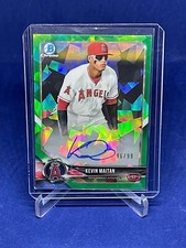 KEVIN MAITAN 2018 BOWMAN CHROME GREEN ON CARD ATOMIC REFRACTOR AUTO #D 96/99