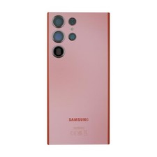 Back Glass with Camera Lenses for Samsung Galaxy S23 Ultra Red Service Pack