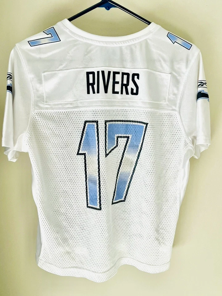 S.D. Camiseta Reebok Chargers Philip Rivers #17 con licencia NFL niñas jóvenes grande Foto 2 de 4