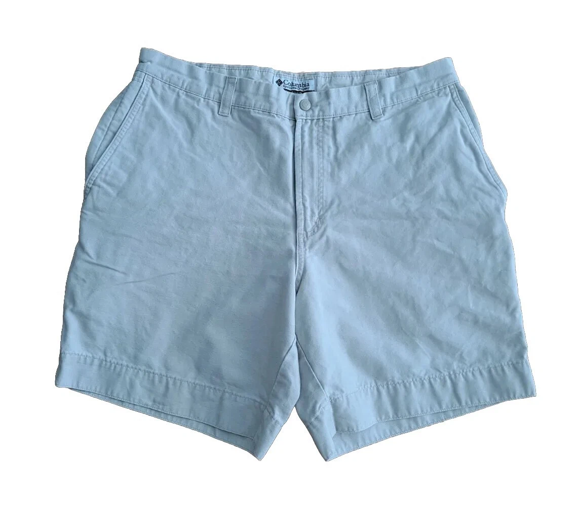 Columbia Fishing Hiking Outdoors Cotton Cargo Shorts Men's Size 34 Beige