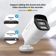 POE 1080p Security Camera Outdoor Bullet IP Cam with 2-Way Audio & Night Vision