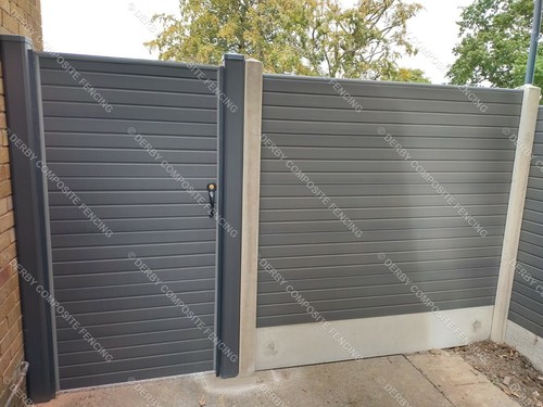 Composite fence panels, graphite grey plastic fence panels +++ SEE ...