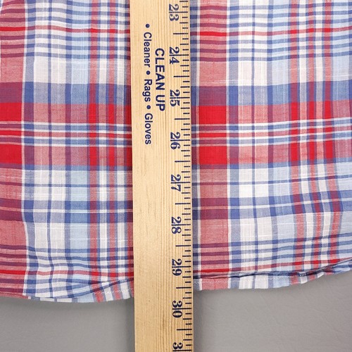 Vineyard Vines Shirt Mens Medium Red Plaid Classic Fit Tucker Whale Lightweight - Picture 9 of 10