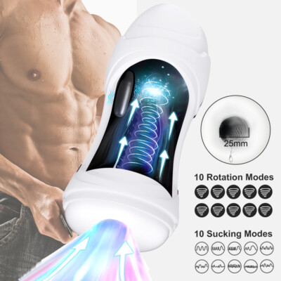 male masturbators on amazon Male Masturbaters Automatic Handsfree Masturbators Sucking Cup Pocket Pussy  Sex