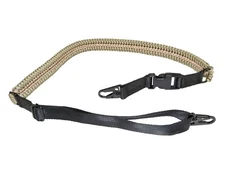 Tactical 2 Point Sling with 2 Quick Detach Hooks, Tan Paracord