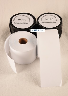 Dymo Compatible White 30270 Direct Thermal Receipt Paper - 300Feet - 75 Rolls