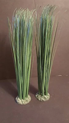 2pc Top Fin Aquatic Decor XXL Green Spikey Plant 18"