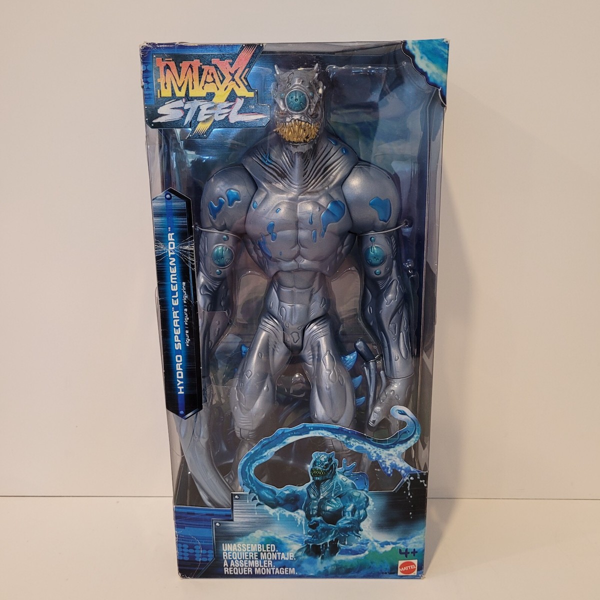 Max Steel Hydro Spear Elementor Figure New in Box 2005 Mattel Rare HTF